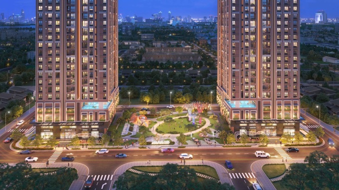 Phối cảnh dự án Luxury Tower tại Cần Thơ. Ảnh: Đất Xanh Miền Tây