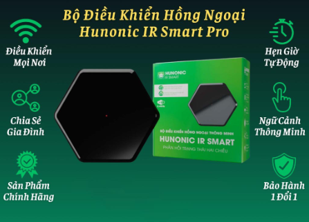 Bộ điều khiển Tivi, Điều Hoà qua điện thoại, Hunonic IR Smart