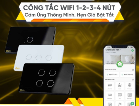 Công Tắc Cảm Ứng Datic – 4 Nút Màu Trắng